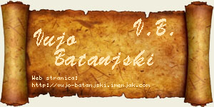 Vujo Batanjski vizit kartica